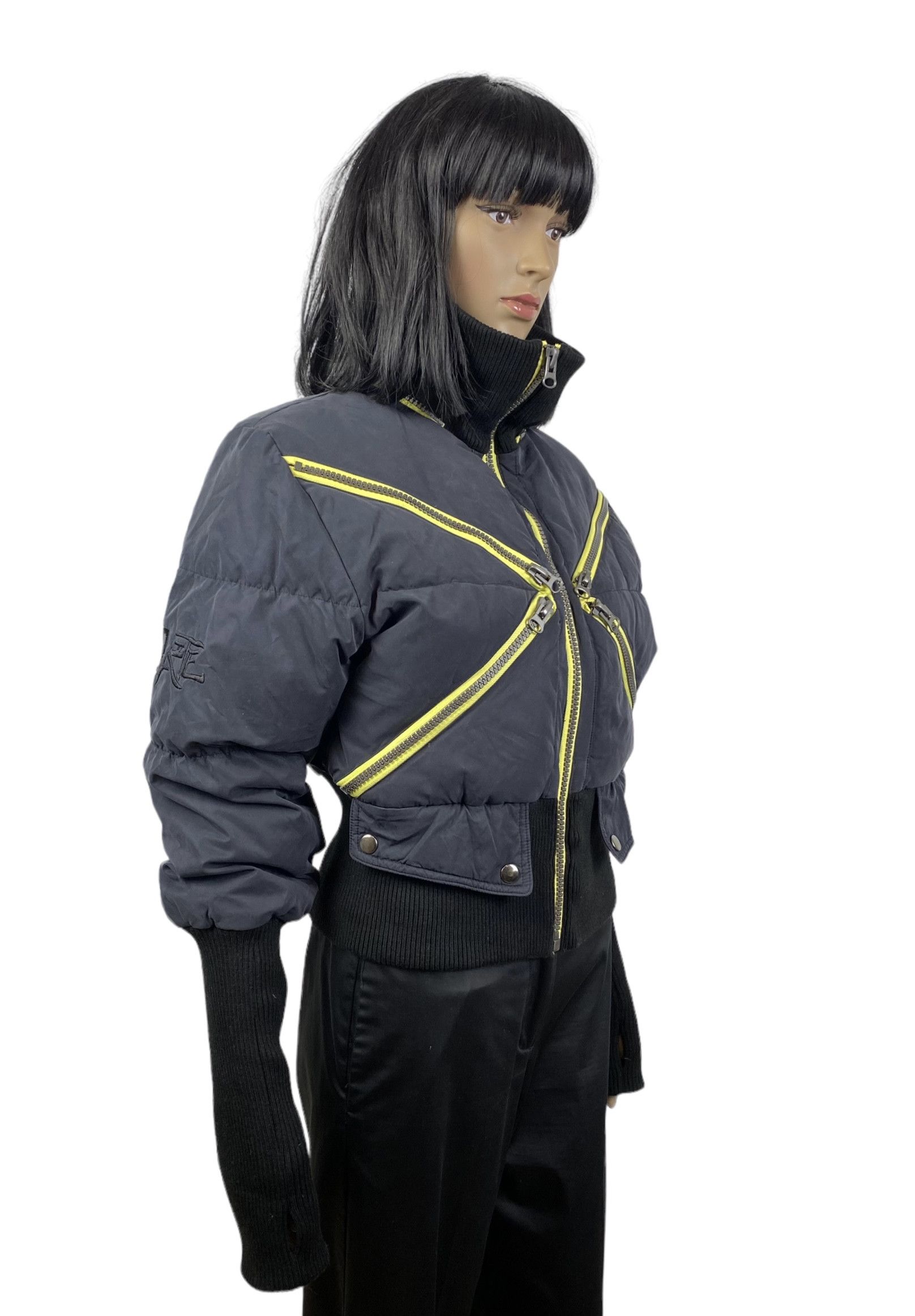 Designer DAITE Y2K ZIPERS Down Jacket bomber size 14 Size L / US 10 / IT 46 - 3 Thumbnail