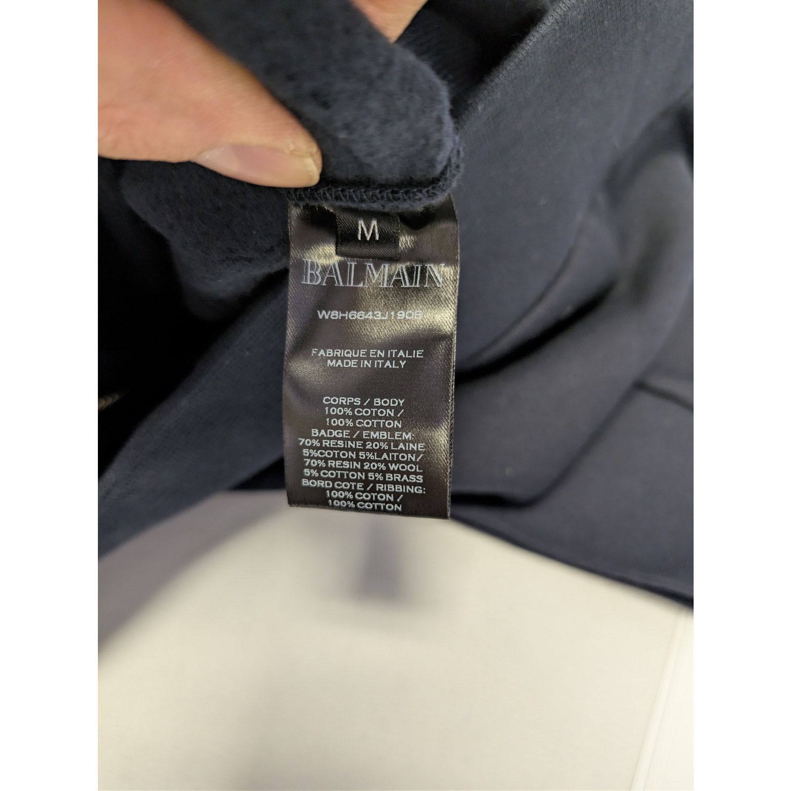 Balmain o1rshd1 Pullover Hoodie in Black Size US M / EU 48-50 / 2 - 18 Thumbnail