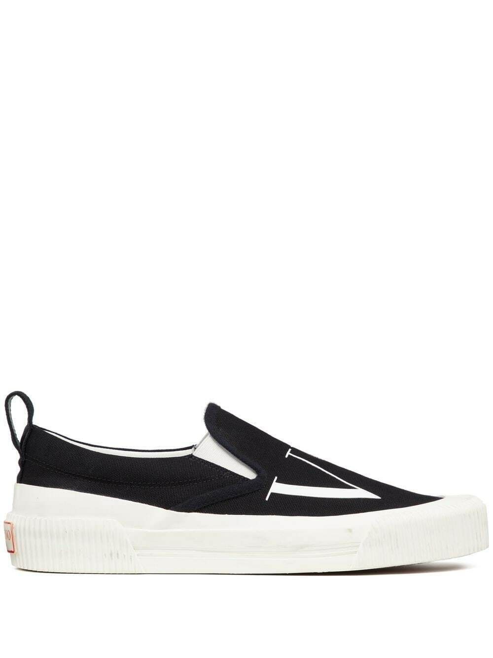 Valentino o1y0525 Low-Top Sneakers in White/Black Size US 7 / EU 40 - 1 Thumbnail