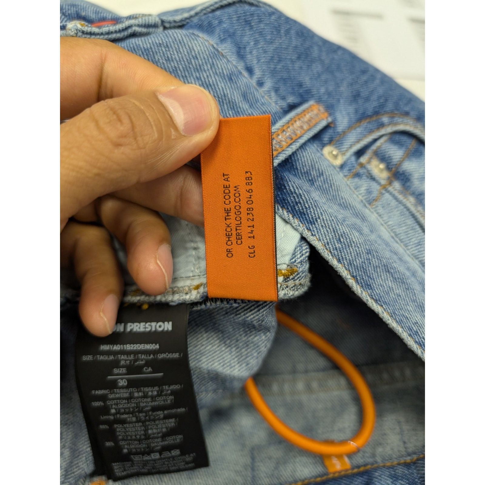 Heron Preston o1rshd1 Global Coll Regular 5 Pocket Vintage Jeans in Blue Size US 30 / EU 46 - 21 Thumbnail