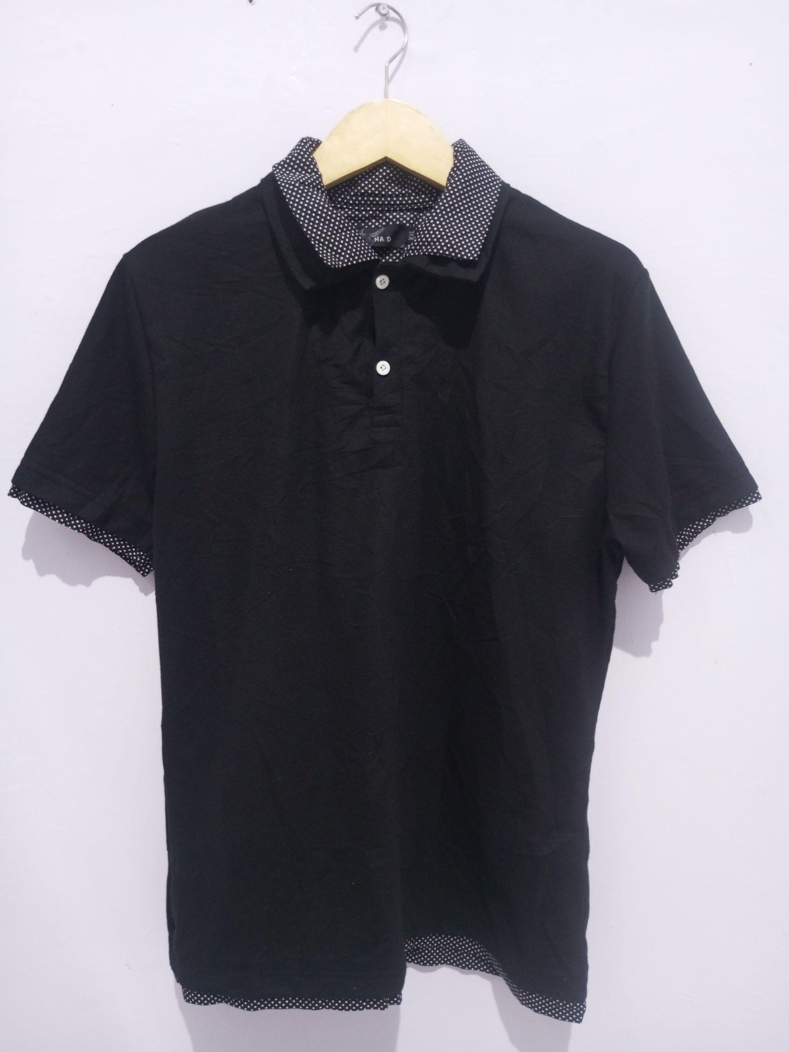 20471120 Vintage japanese NA.D double colar double layer polo shirt Size US L / EU 52-54 / 3 - 1 Thumbnail