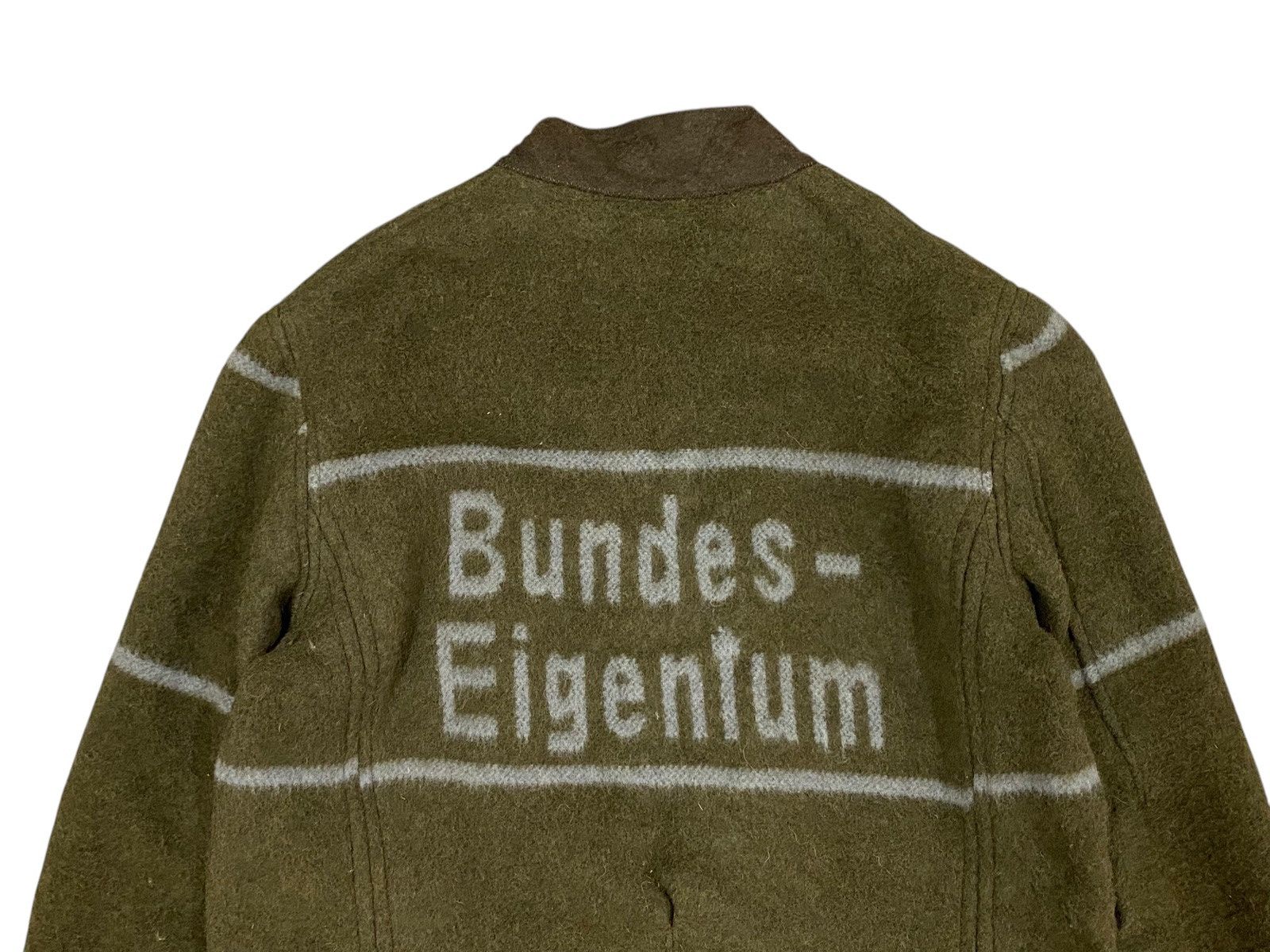Vintage German Military Wool Coat - Bundes-Eigentum, Woolen Jacket Size US S / EU 44-46 / 1 - 8 Thumbnail