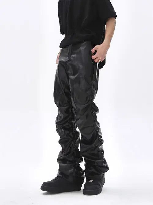 Other Punk niche design hip-hop loose casual leather pants Size US 32 / EU 48 - 5 Thumbnail