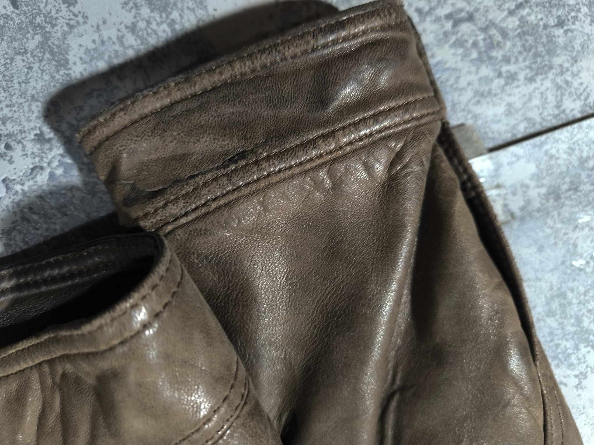 Peuterey Vtg Peuterey Biker Brown Leather Jacket Avantgarde Designer Size US L / EU 52-54 / 3 - 9 Thumbnail