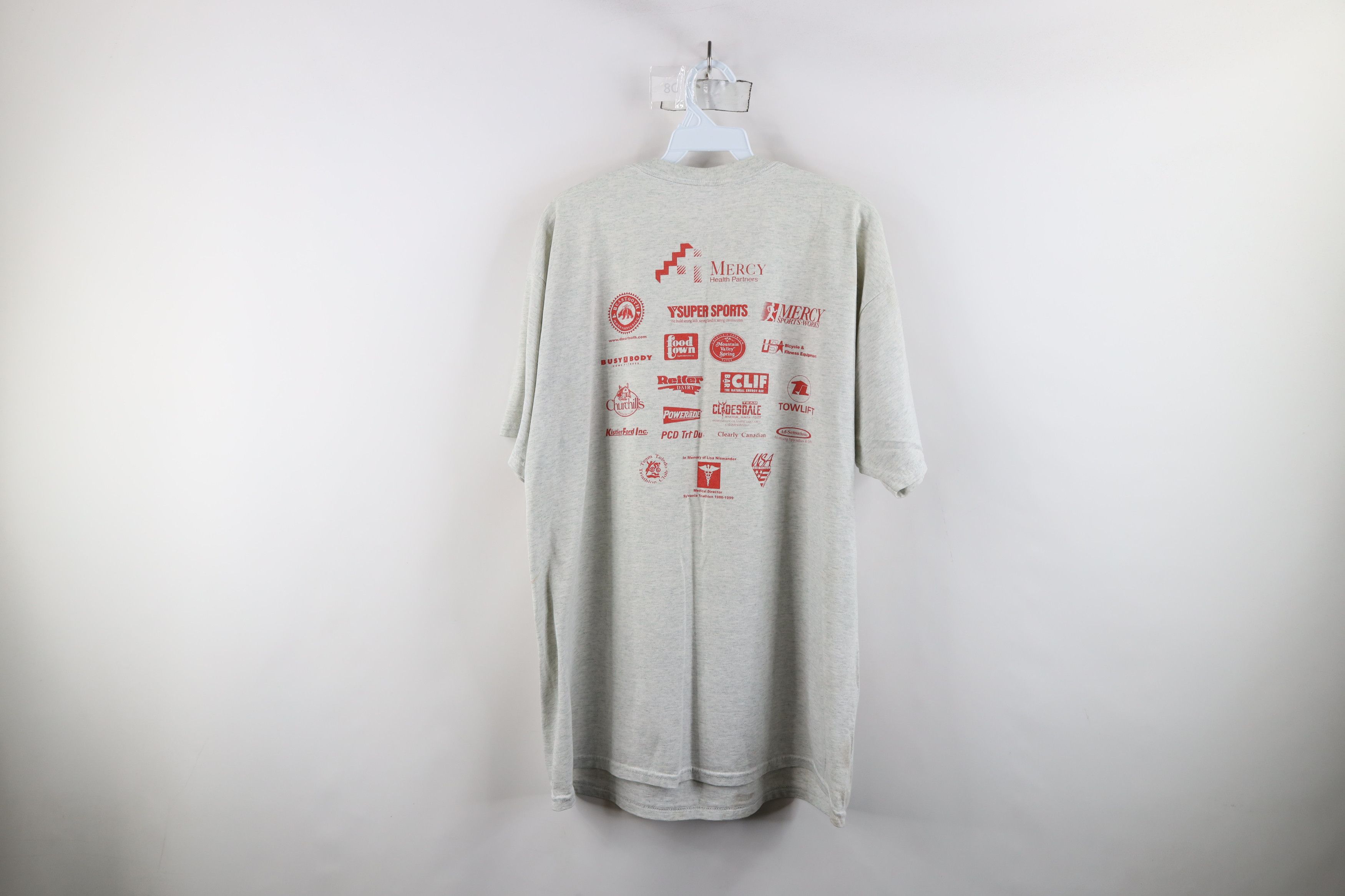 Vintage Vintage 90s Streetwear Spell Out Sylvania Triathlon T-Shirt Size US XL / EU 56 / 4 - 11 Thumbnail
