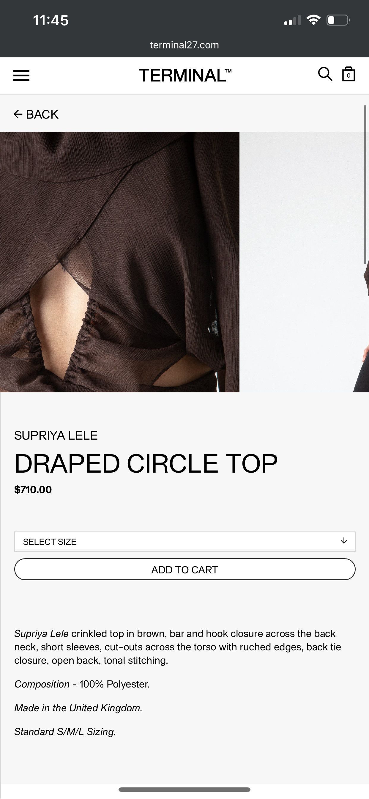 Other $710 NWOT SPRIYA LELE DRAPED CIRCLE TOP Size S / US 4 / IT 40 - 5 Thumbnail