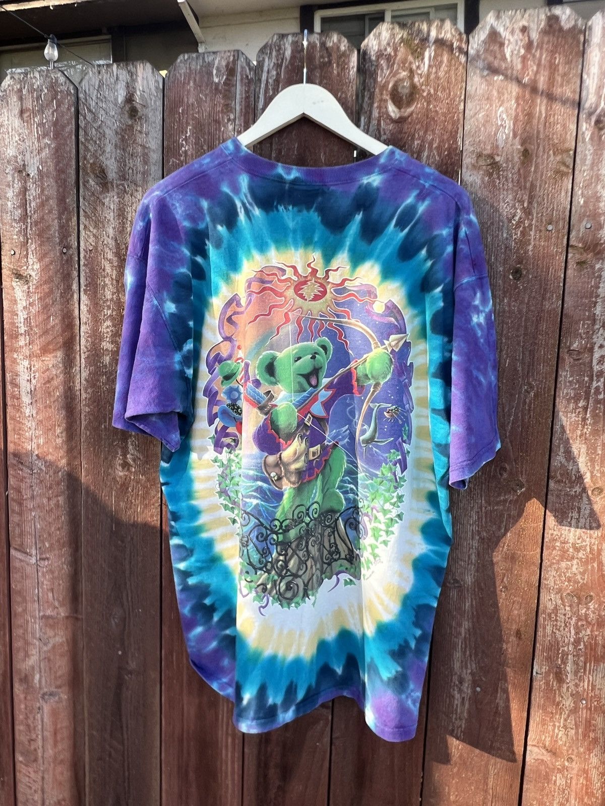 Grateful Dead 1998 Grateful Dead Vintage Liquid Blue Tee Shirt Size US L / EU 52-54 / 3 - 6 Thumbnail