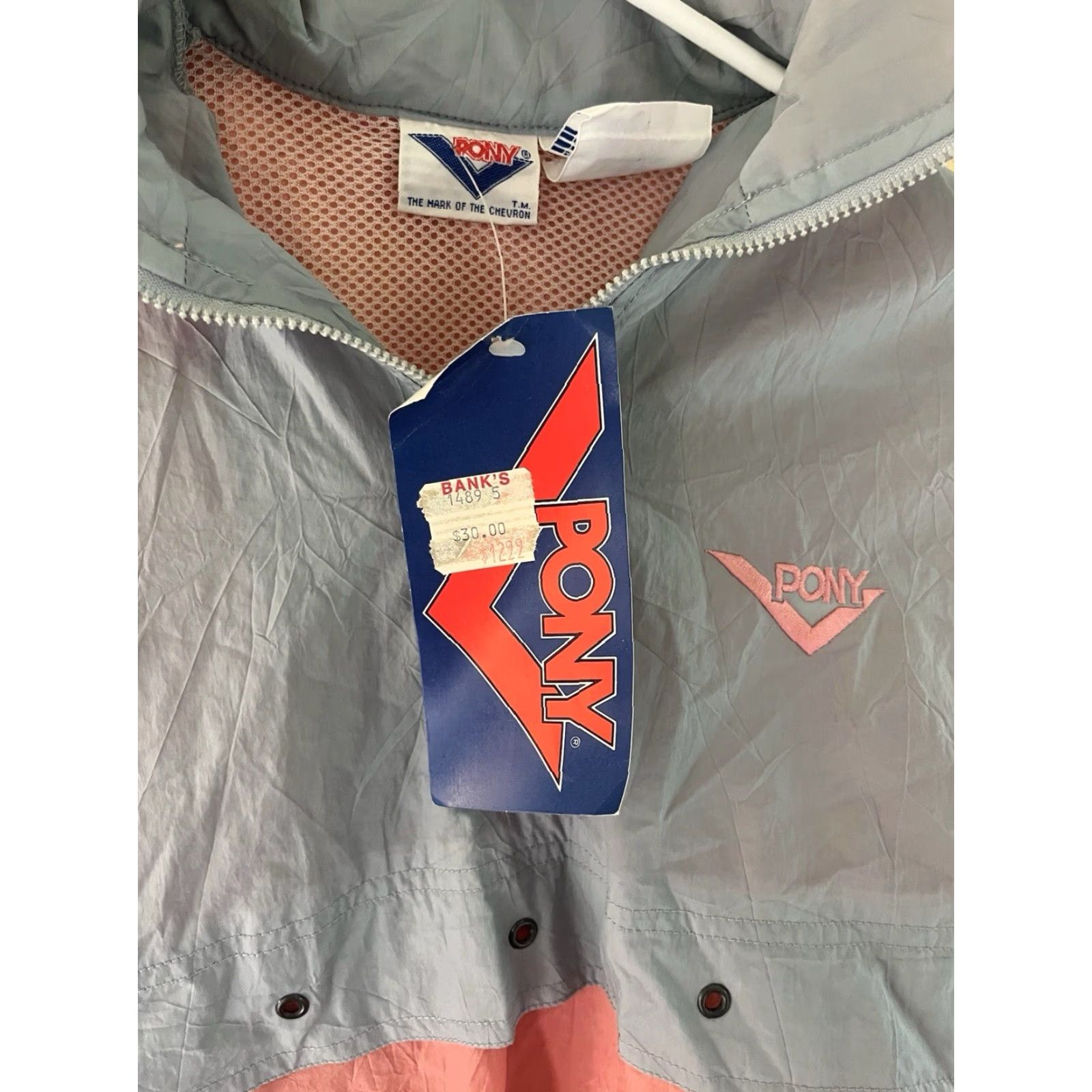 PONY VINTAGE PONY Windbreaker Jacket Womens S 1/4 Zip Pink NWT Deadstock 80s 90s Size S / US 4 / IT 40 - 2 Thumbnail