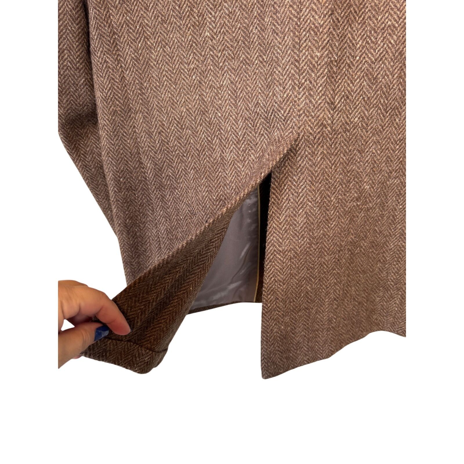 Lands' End Vintage Lands' End Wool Herringbone Tweed Blazer 44L Size 44L - 6 Thumbnail
