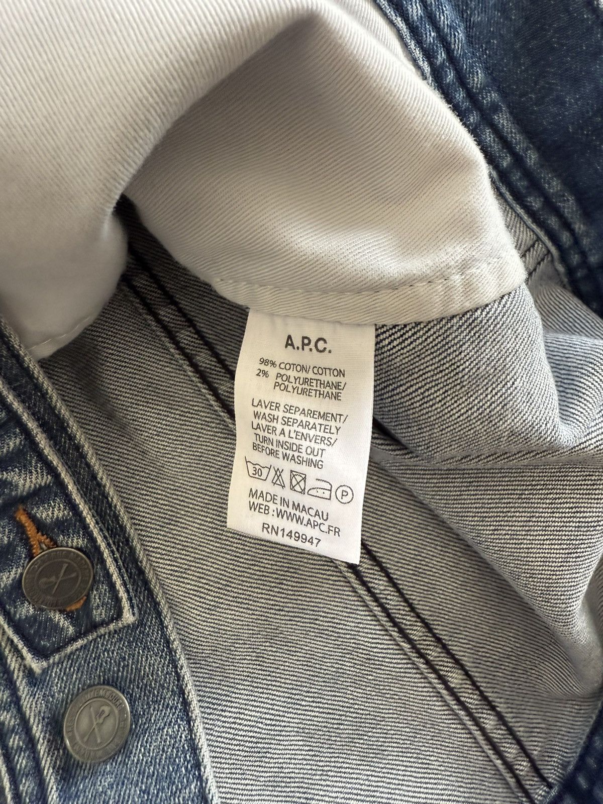 A.P.C. Apc classic jean jacket Size US L / EU 52-54 / 3 - 4 Thumbnail