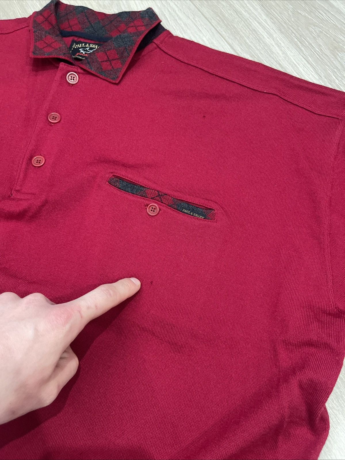 Paul & Shark Vintage Paul & Shark wool sweater polo long sleeve red Size US XXL / EU 58 / 5 - 20 Thumbnail