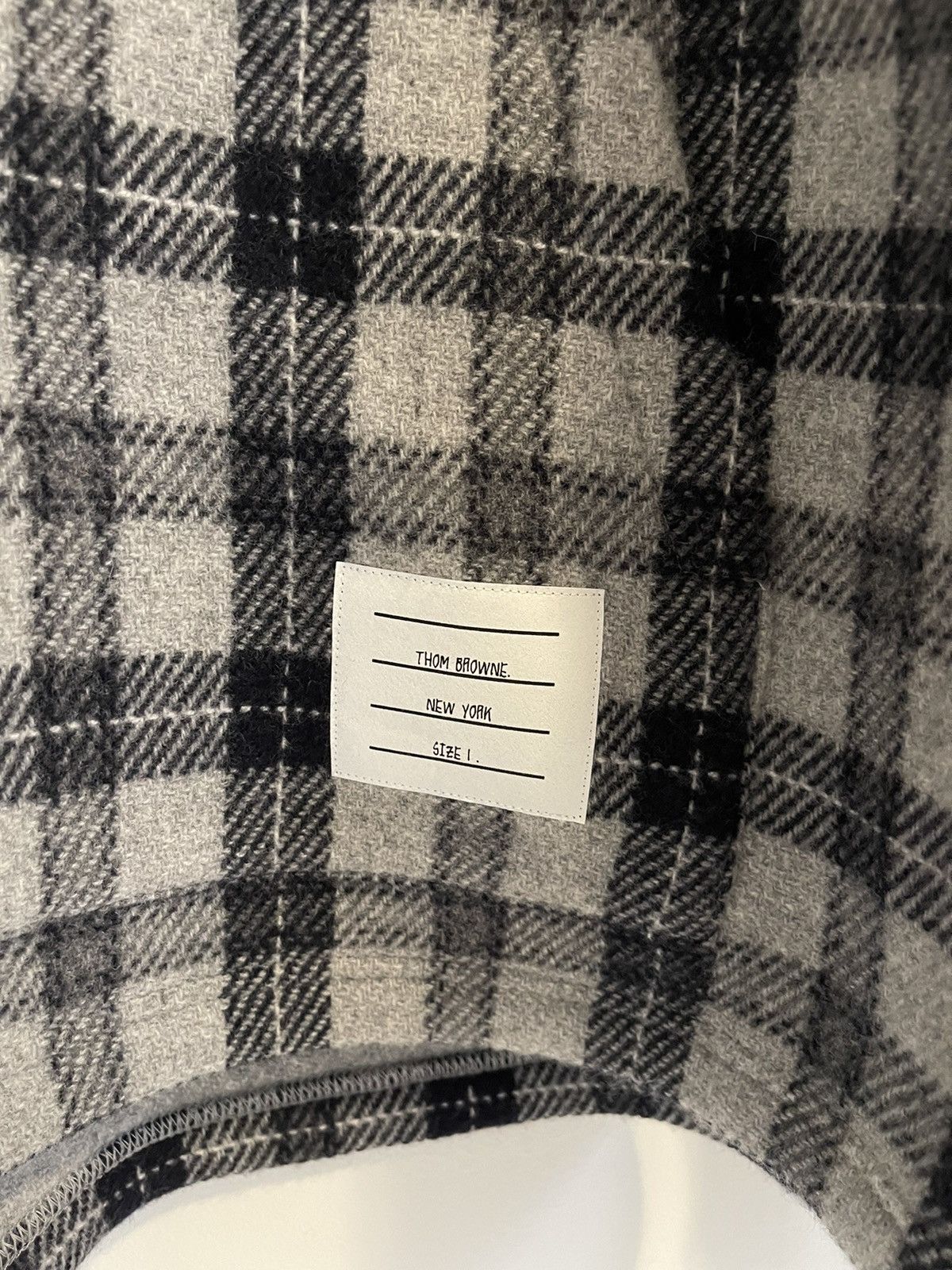 Thom Browne Thom Browne Grey Navy Tartan Hoodie Size US M / EU 48-50 / 2 - 2 Thumbnail