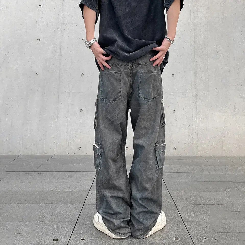 Denime × Japanese Brand Cargo Jeans Multi-pocket Baggy Denim Pants Size US 27 - 3 Thumbnail