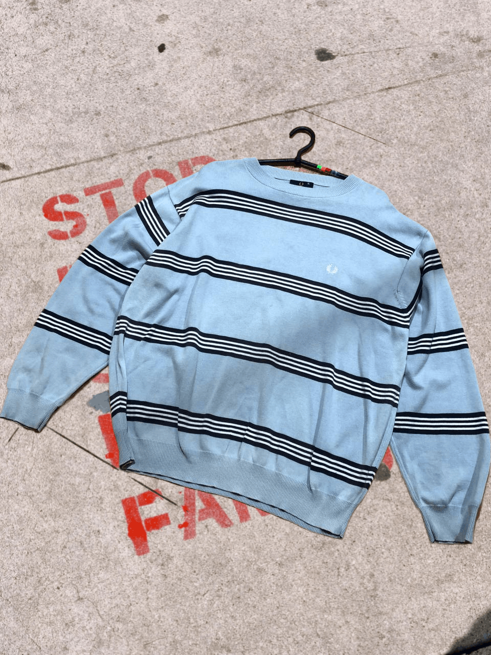 Fred Perry Fred Perry Jumper Sweater Stripes Long Sleeve Size US XL / EU 56 / 4 - 1 Thumbnail