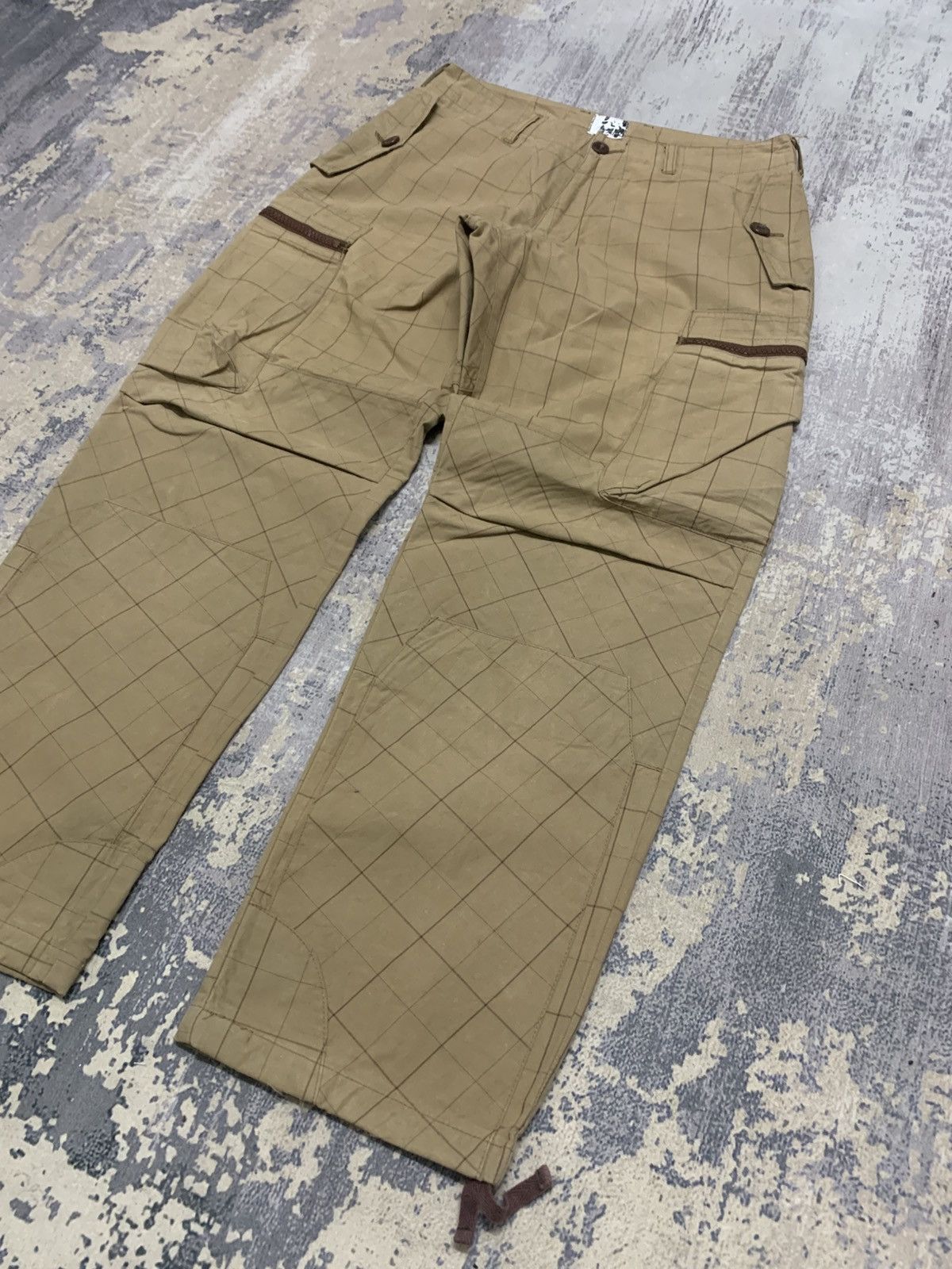 Japanese Brand Tilt Japanese Brand Plaid Cargo Pants Baggy Khaki Y2K Size US 30 / EU 46 - 5 Thumbnail
