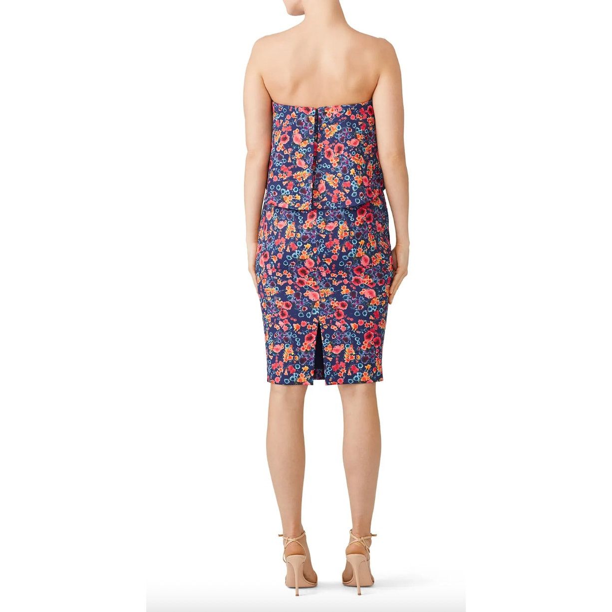 Badgley Mischka Badgley Mischka Floral Popover Sheath Strapless Dress 2 Size XS / US 0-2 / IT 36-38 - 3 Thumbnail