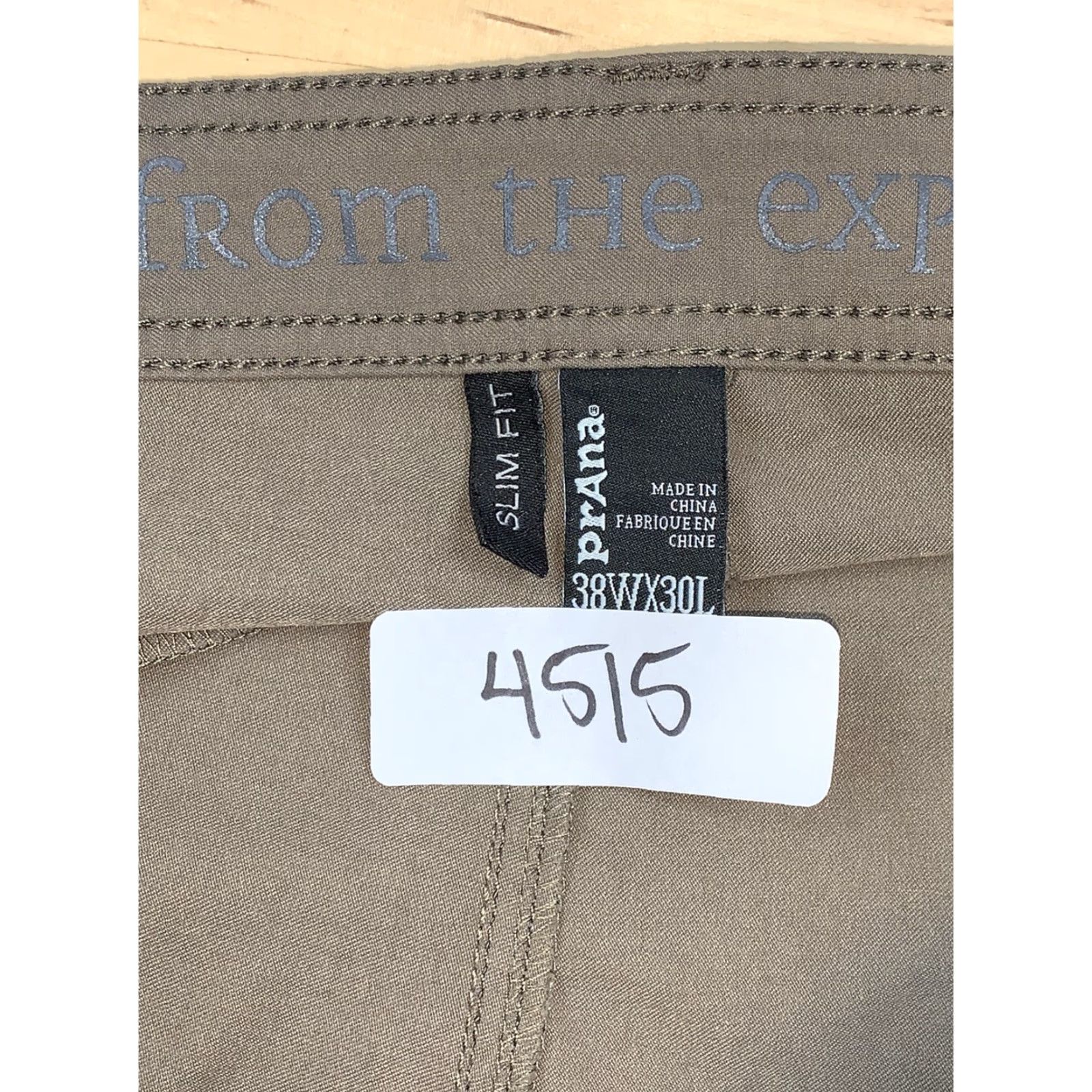 Prana prAna Breathe Zion Brion Slim Fit Mens Pants 38x29.5 Khaki Outdoor Hiking Beige Khakis Slimming Mens Size US 38 / EU 54 - 5 Thumbnail