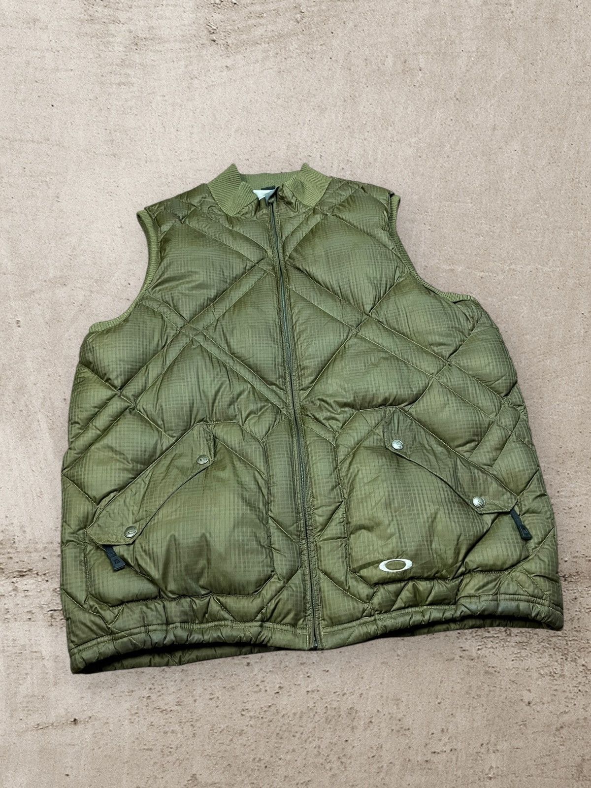 Oakley Oakley Puffer Vest Khaki Jacket Outdoors Mens XL Size US L / EU 52-54 / 3 - 2 Thumbnail