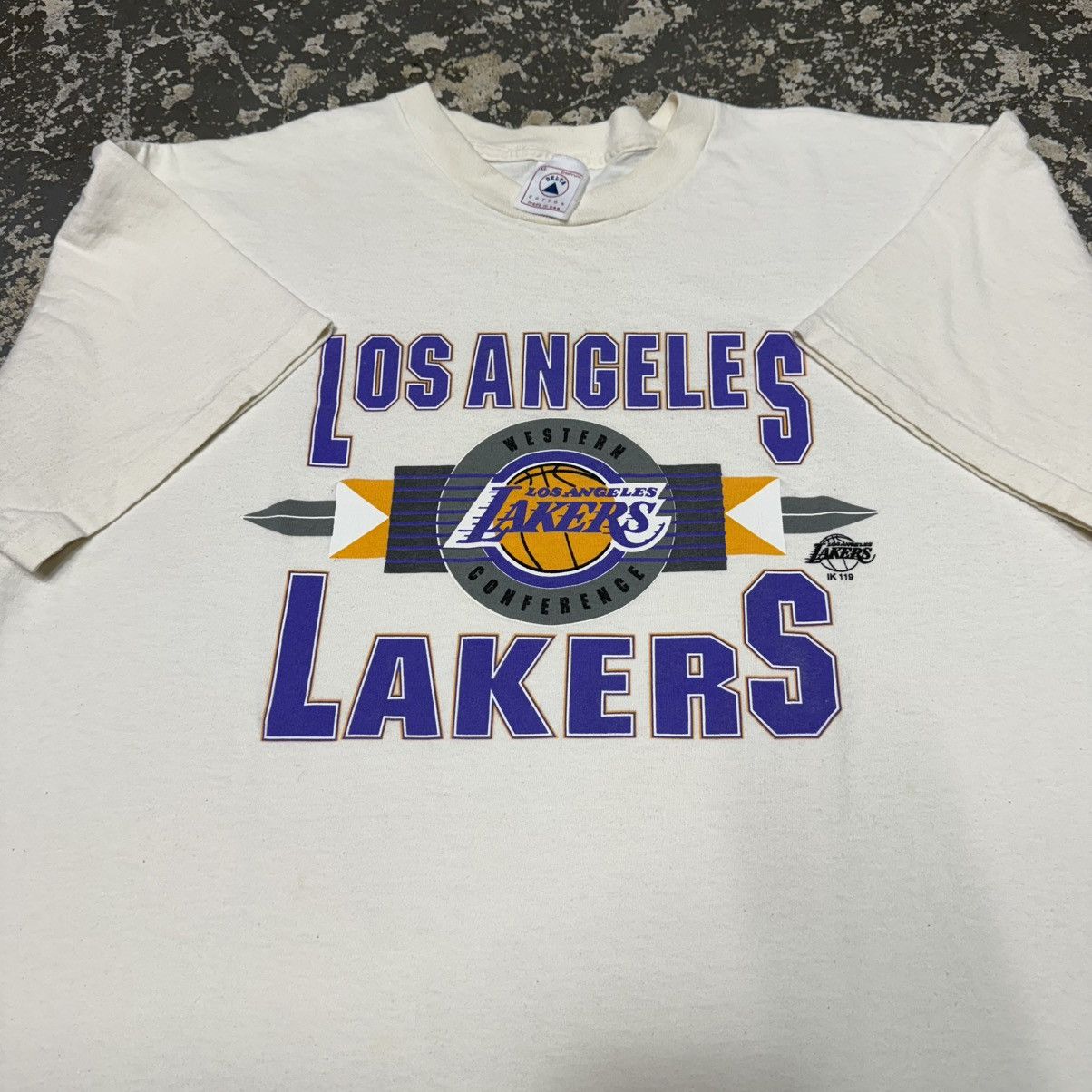 NBA Vintage Los Angeles Lakers Western Conference NBA Tshirt 90s Size US XL / EU 56 / 4 - 3 Thumbnail