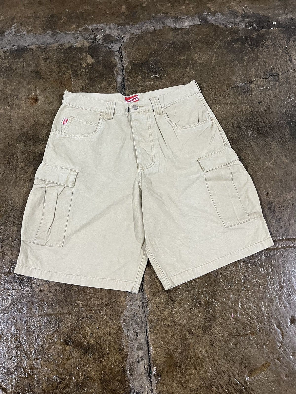 JNCO × Shorty's Skateboards × Vintage Vintage Shorty's Skateboards Baggy Cargo Shorts 90s Y2K Size US 34 / EU 50 - 6 Thumbnail