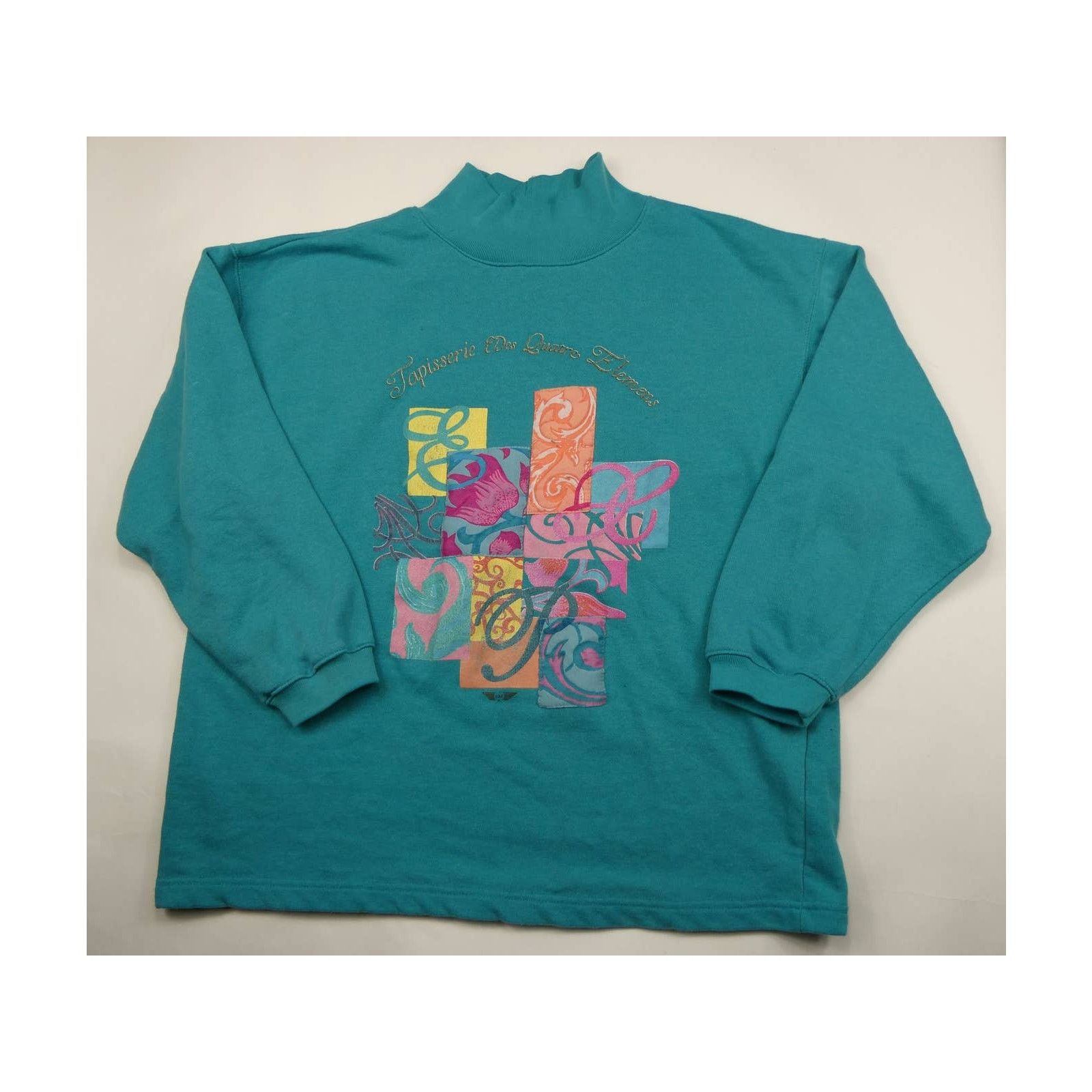 Express vintage 1990s Express super soft sweatshirt, teal, large Size S / US 4 / IT 40 - 1 Thumbnail