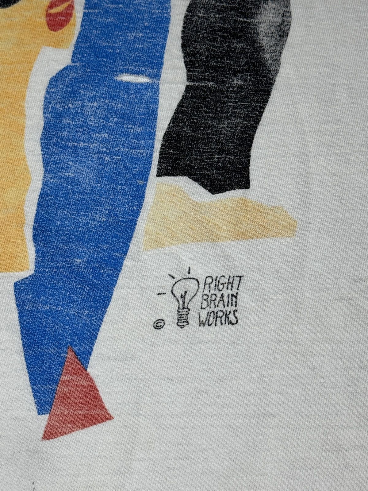 Vintage Vtg 80s Spring Break Abstract Art Surfer Distressed T Shirt Size US L / EU 52-54 / 3 - 3 Thumbnail