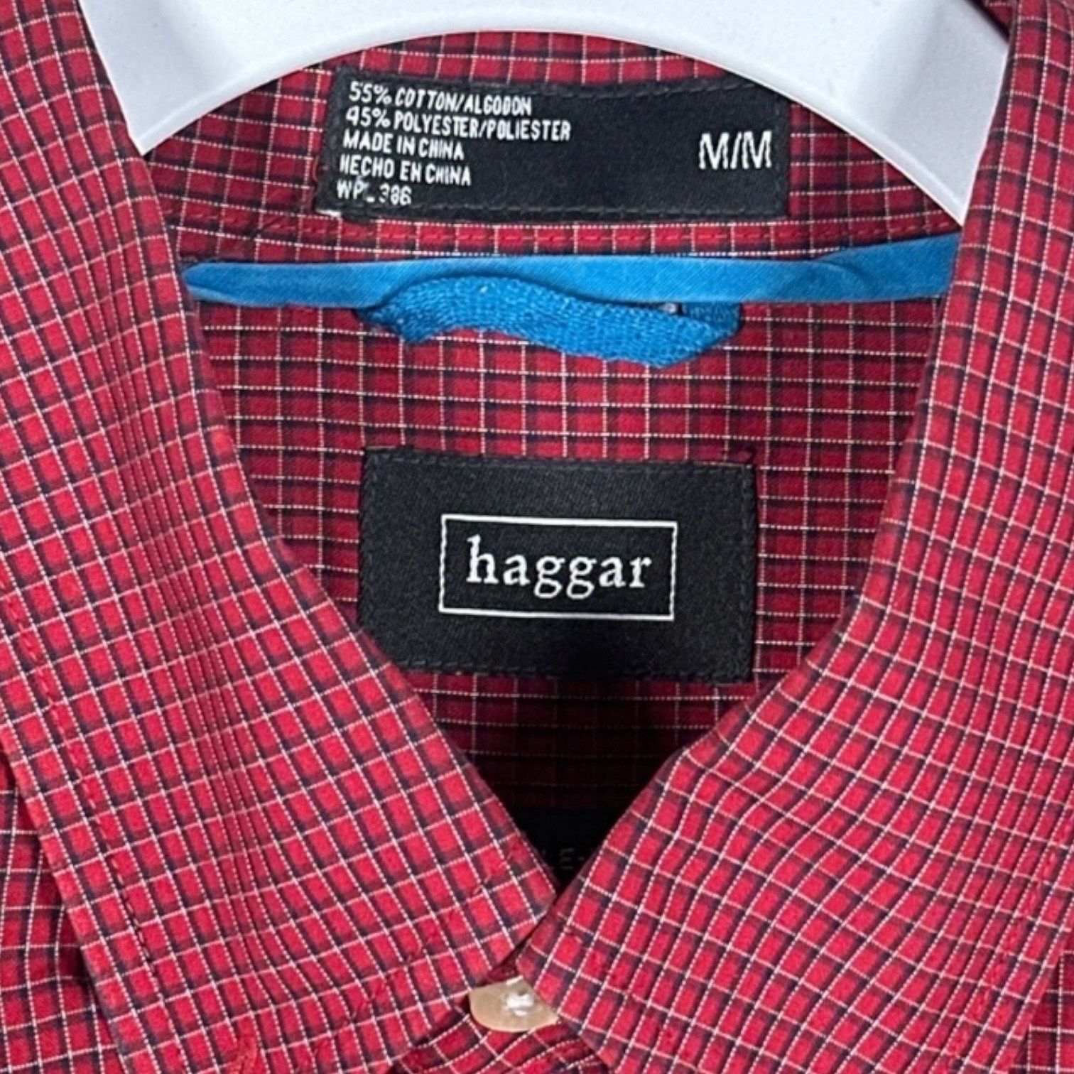 Haggar Haggar Red Button Down Shirt Mens M Long Sleeve Casual Size US M / EU 48-50 / 2 - 3 Thumbnail