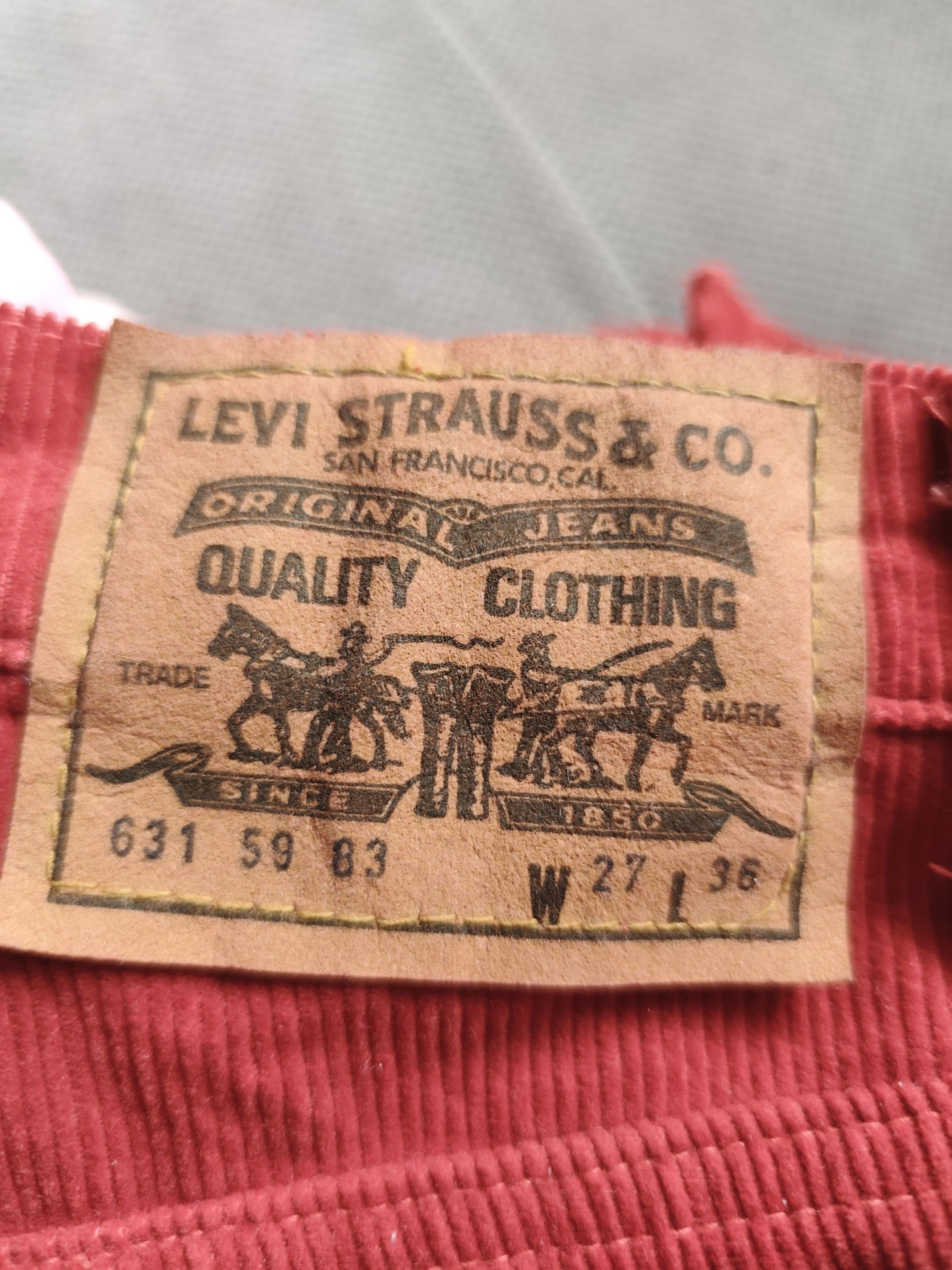 Levi's × Levi's Vintage Clothing Levis Vintage 80s Red jeans 631 59 83 size W22/L36 Size 22" - 6 Thumbnail
