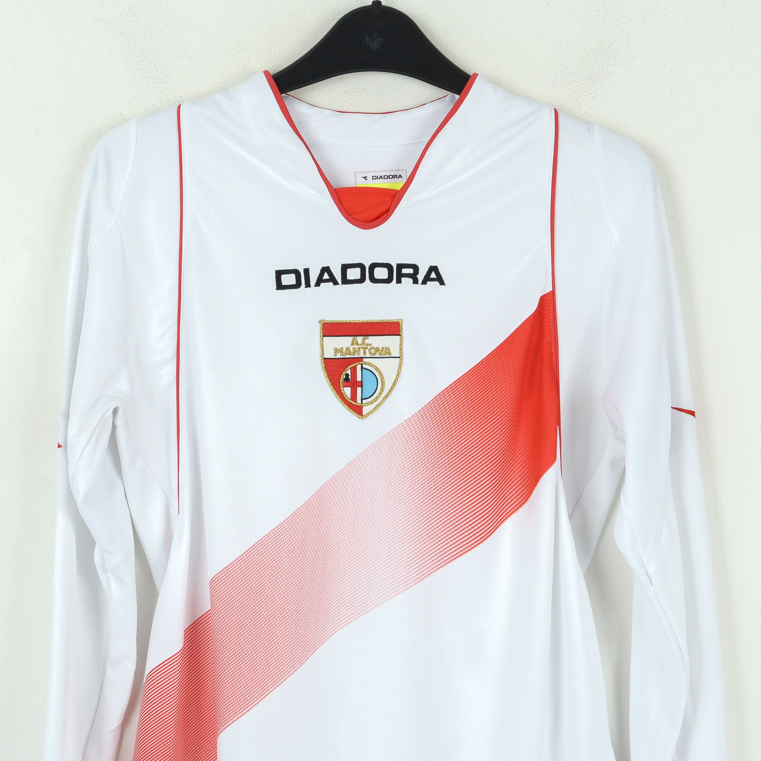 Diadora Mantova 1911 S Long Sleeve Home Jersey Shirt 2007 2008 Kit Size US S / EU 44-46 / 1 - 2 Thumbnail
