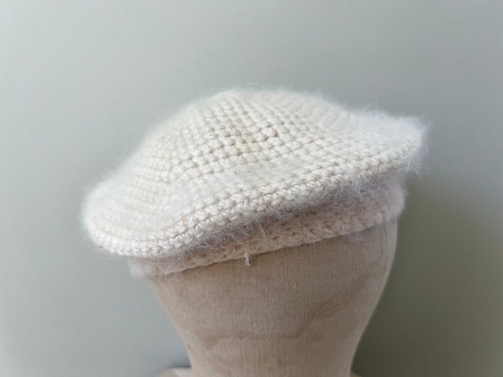 Vintage 1950s Vintage Pink Cashmere Knitted Handmade Beret Child Hat Size ONE SIZE - 6 Thumbnail