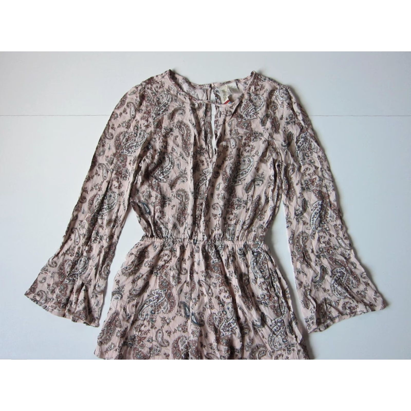 Vintage Mimi Chica 100% Rayon Pink Green Floral Romper Jumper Women's XS Size XS / US 0-2 / IT 36-38 - 5 Thumbnail