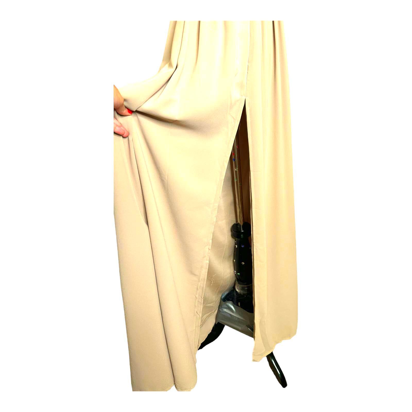 Lululemon Lulu's Moonlight Serenade Beige Strapless Maxi Dress size L Size L / US 10 / IT 46 - 9 Thumbnail