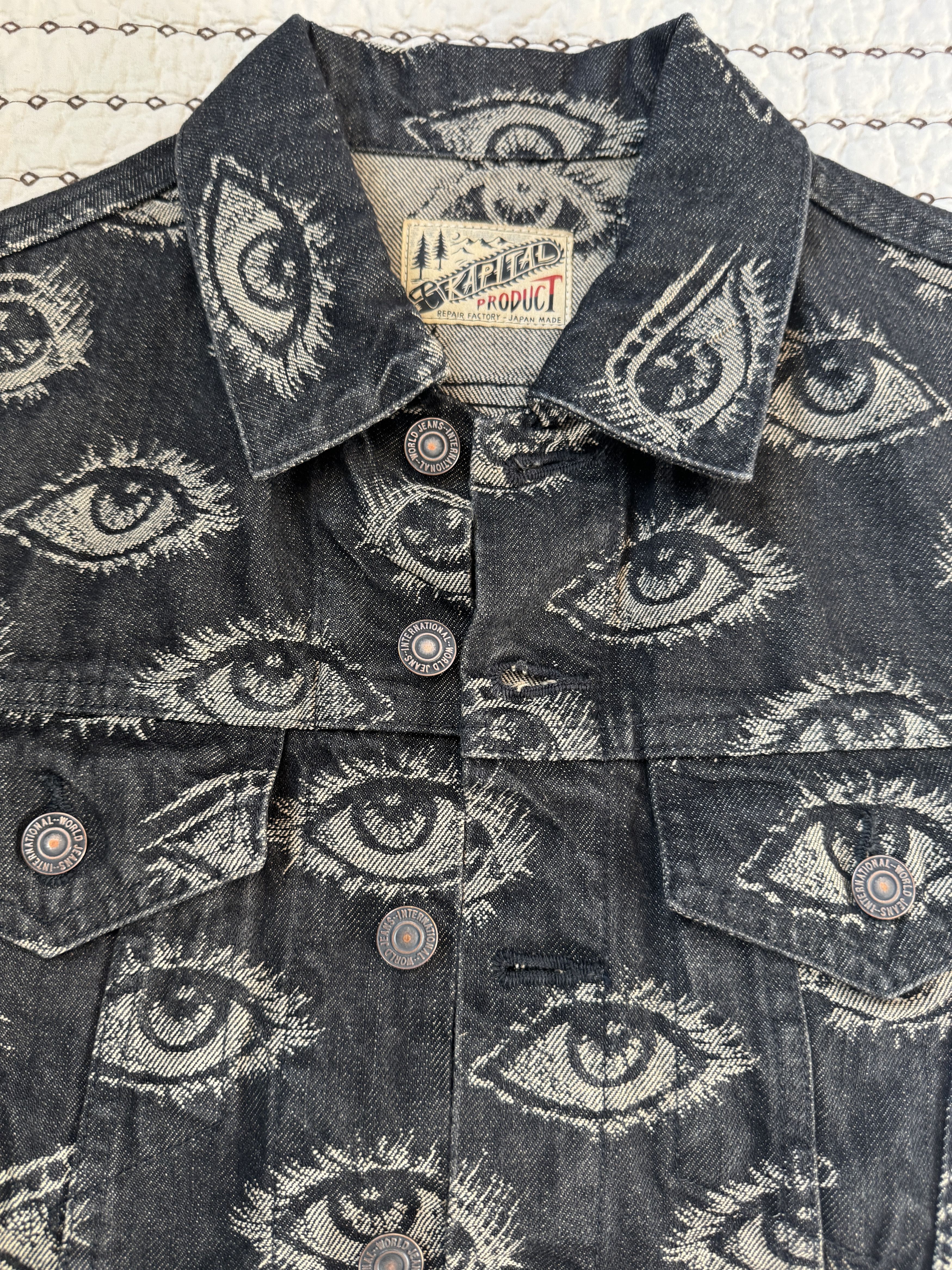 Kapital KAPITAL 12 OZ SPEAKEASY DENIM 3RD JKT (L's) BLACK SZ 1 Size S / US 4 / IT 40 - 1 Thumbnail