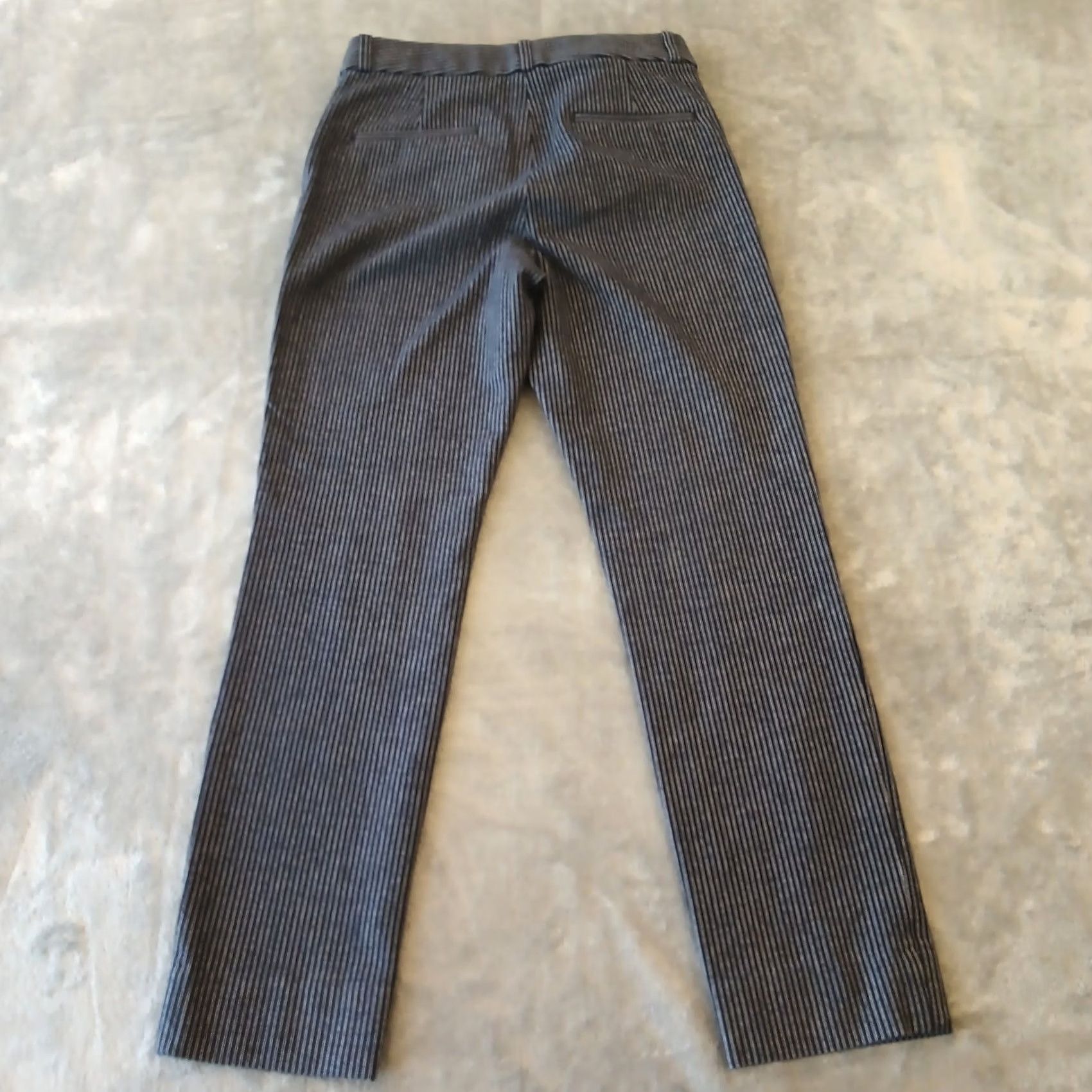 Banana Republic Banana Republic Sloan Ankle Pants Womens 2P Petite Blue Striped Pockets 27x25 Pant Easy Care Cotton Blend Straight Leg 25in Inseam Mens Women Girls Size 26" / US 2 / IT 38 - 2 Thumbnail