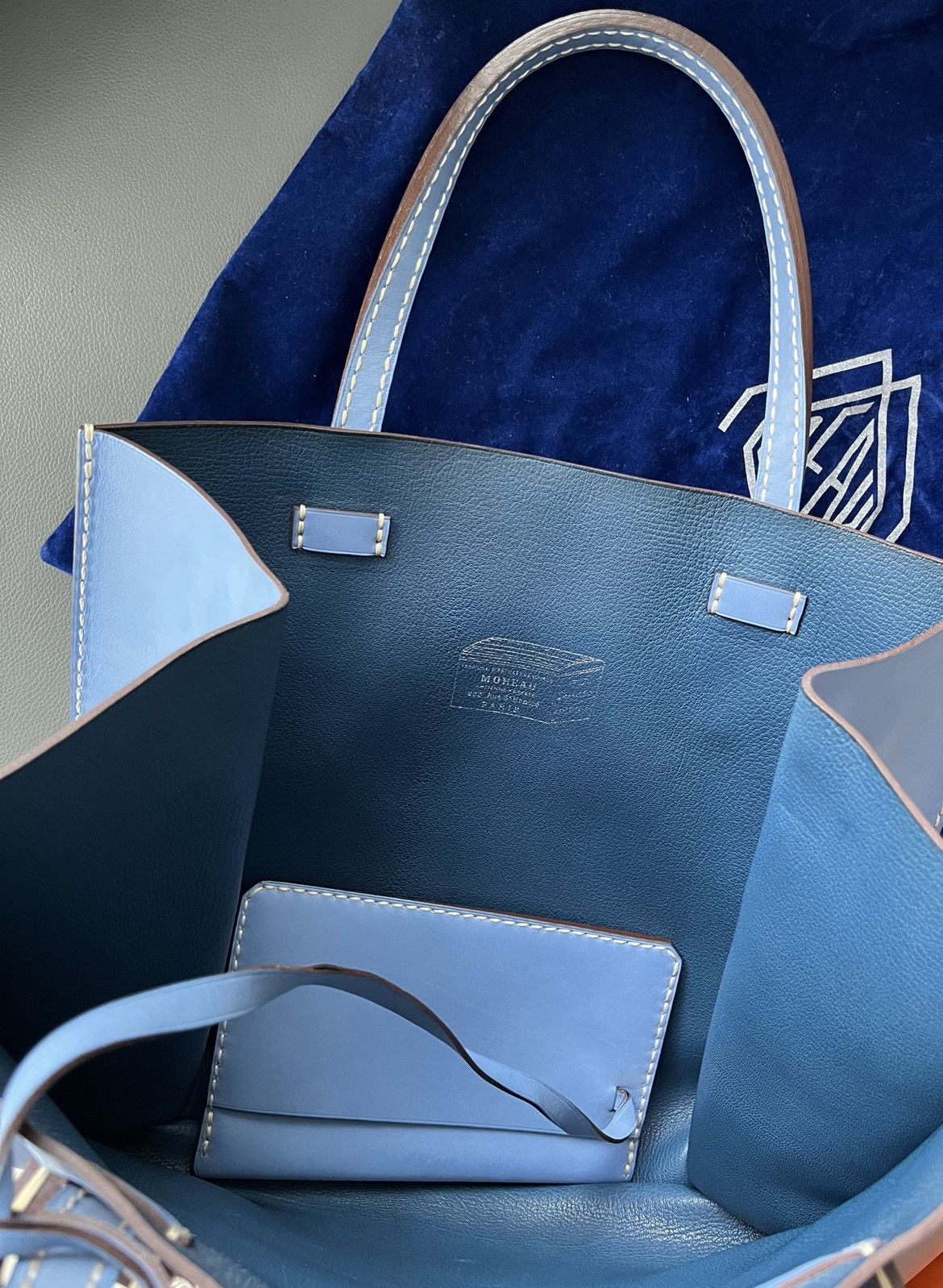 Moreau Paris Brand New Sold Out Vintage Moreau Paris Leather Tote Bag Size ONE SIZE - 13 Thumbnail