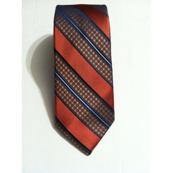Other BROLETTO MENS NEW BLOOD ORANGE 100%SILK TIE WIDTH: 2 7/8" Size ONE SIZE - 2 Thumbnail