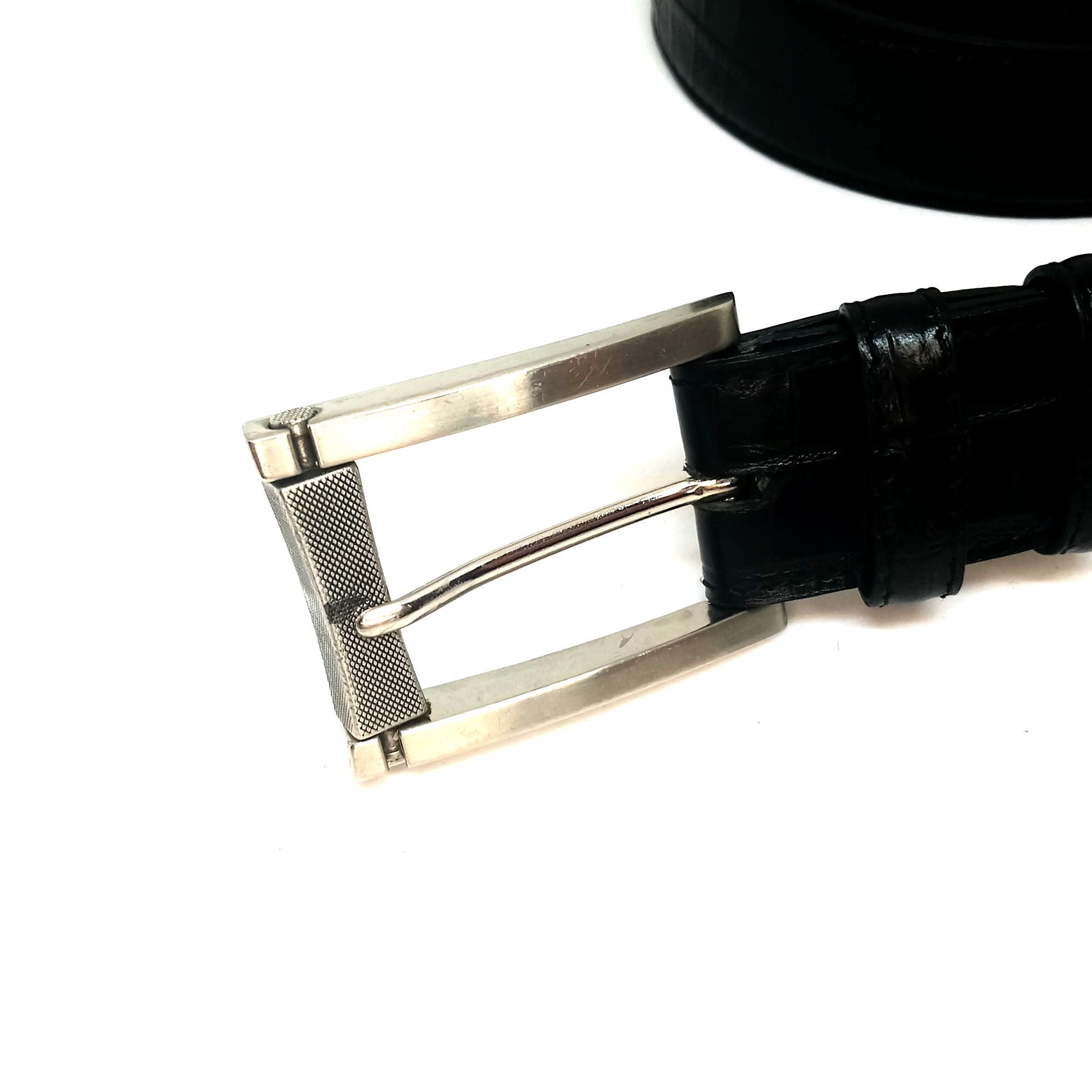 Other Elliot Rhodes Black Leather Belt Handcrafted Italy Size 36 - 3 Thumbnail