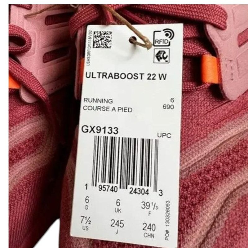 Adidas Adidas Ultraboost 22 Mauve/Orange Running Sneakers , US7.5 Size US 7.5 / IT 37.5 - 10 Thumbnail