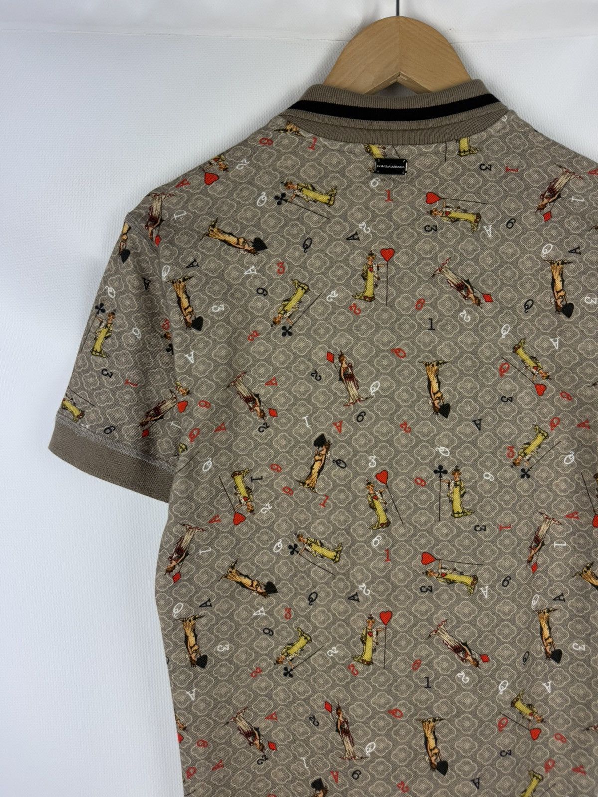 Dolce & Gabbana D&G Playing Cards Overprinted Short Sleeve Polo Shirt Size US M / EU 48-50 / 2 - 16 Thumbnail