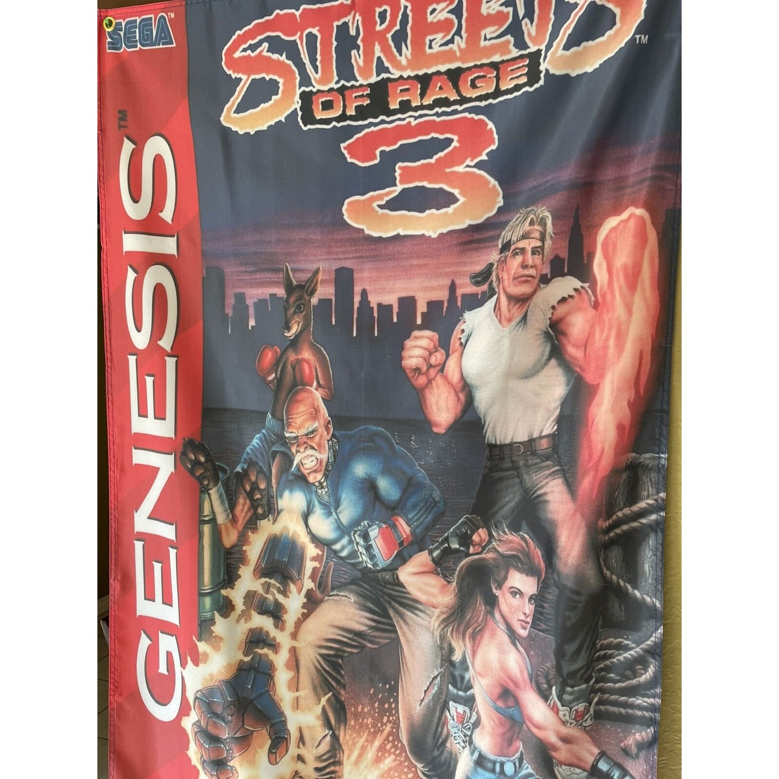 Other Streets of Rage 3 5ft Flag Sega Genesis 1994 Banner Poster Size ONE SIZE - 2 Thumbnail