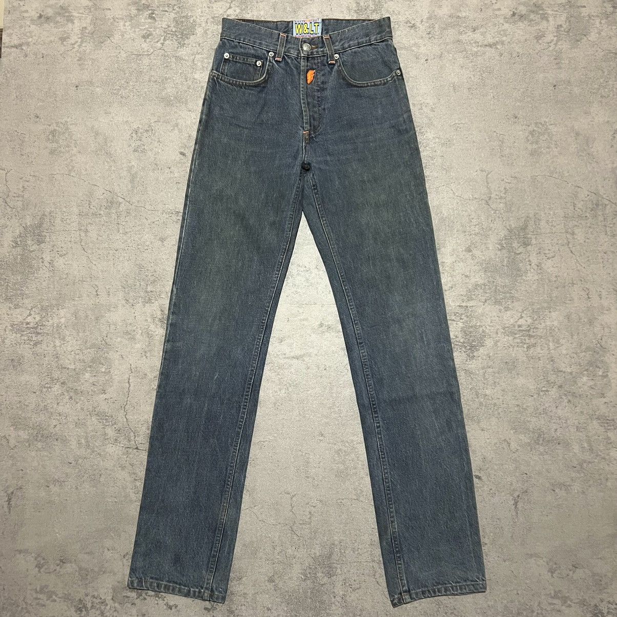 Walter Van Beirendonck W&LT Thunderbolt Straight Cut Denim Jeans Size US 27 - 2 Thumbnail