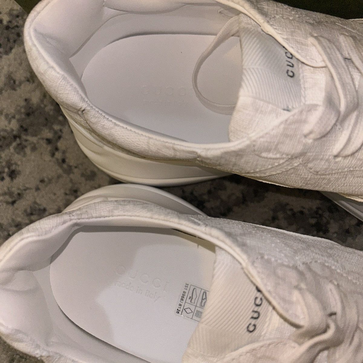 Gucci Gucci GG Supreme Rhyton Sneaker White Size US 12 / IT 42 - 4 Thumbnail