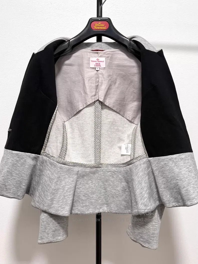 Vivienne Westwood Vivienne Westwood Gray Cotton Velvet Heart Collar Blazer J Size M / US 6-8 / IT 42-44 - 8 Thumbnail