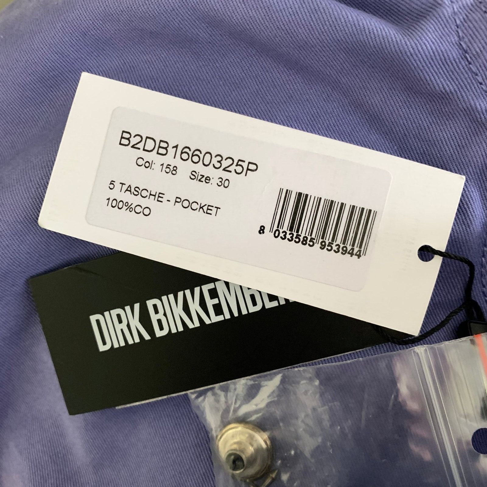 Dirk Bikkembergs DIRK BIKKEMBERGS Size 30 Purple Cotton Button Fly Jeans Size US 30 / EU 46 - 8 Thumbnail