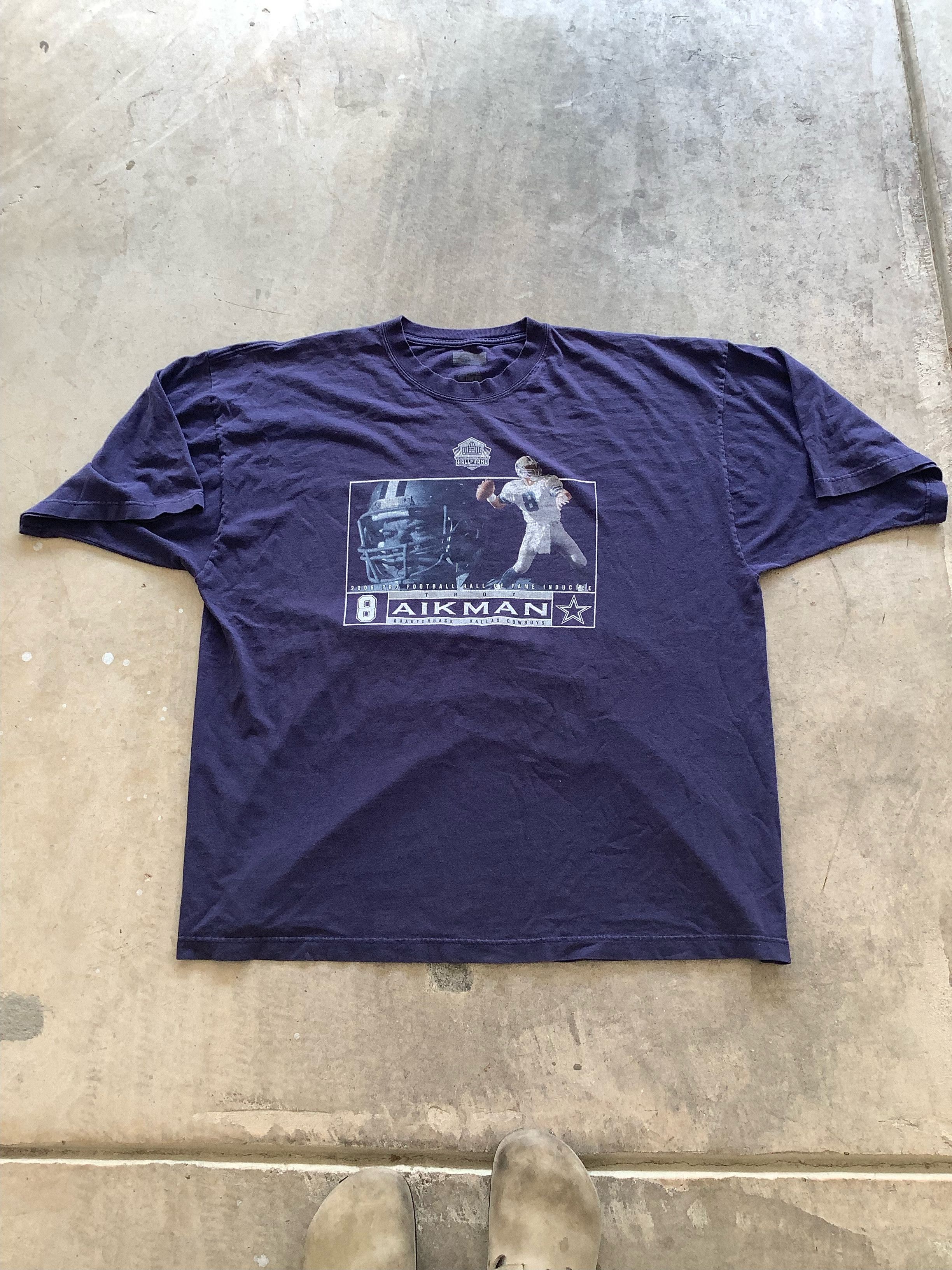 Vintage Vintage Troy Aikman HOF Inductee shirt Size US XXL / EU 58 / 5 - 1 Thumbnail