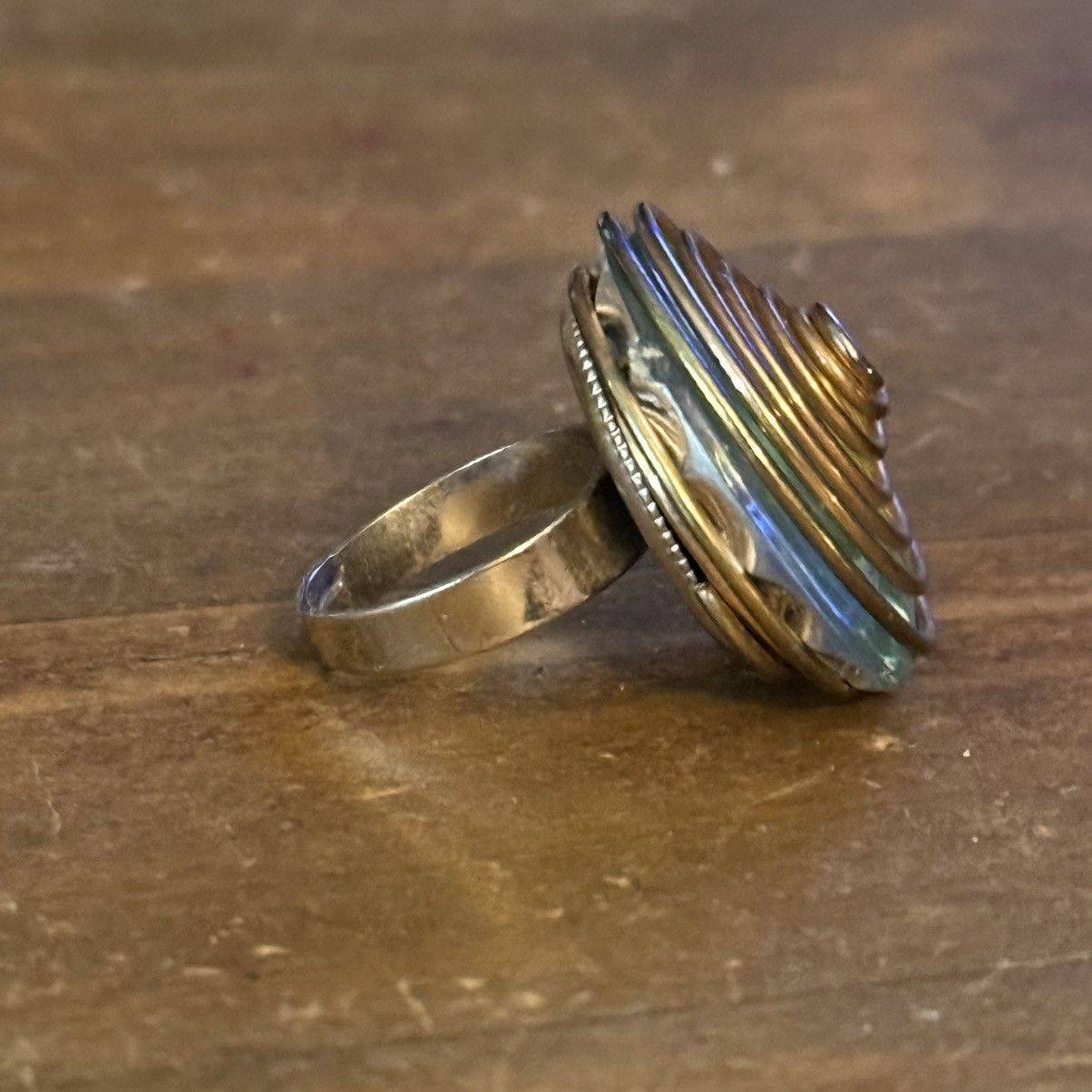 Vintage Vintage spiral sunburst adjustable ring Size ONE SIZE - 5 Thumbnail