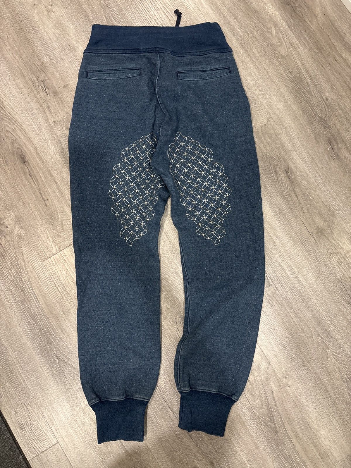 Kapital Kapital IDG Fleecy Knit Pant (FUROSHIKI Embroidery) Indigo Size US 30 / EU 46 - 2 Thumbnail