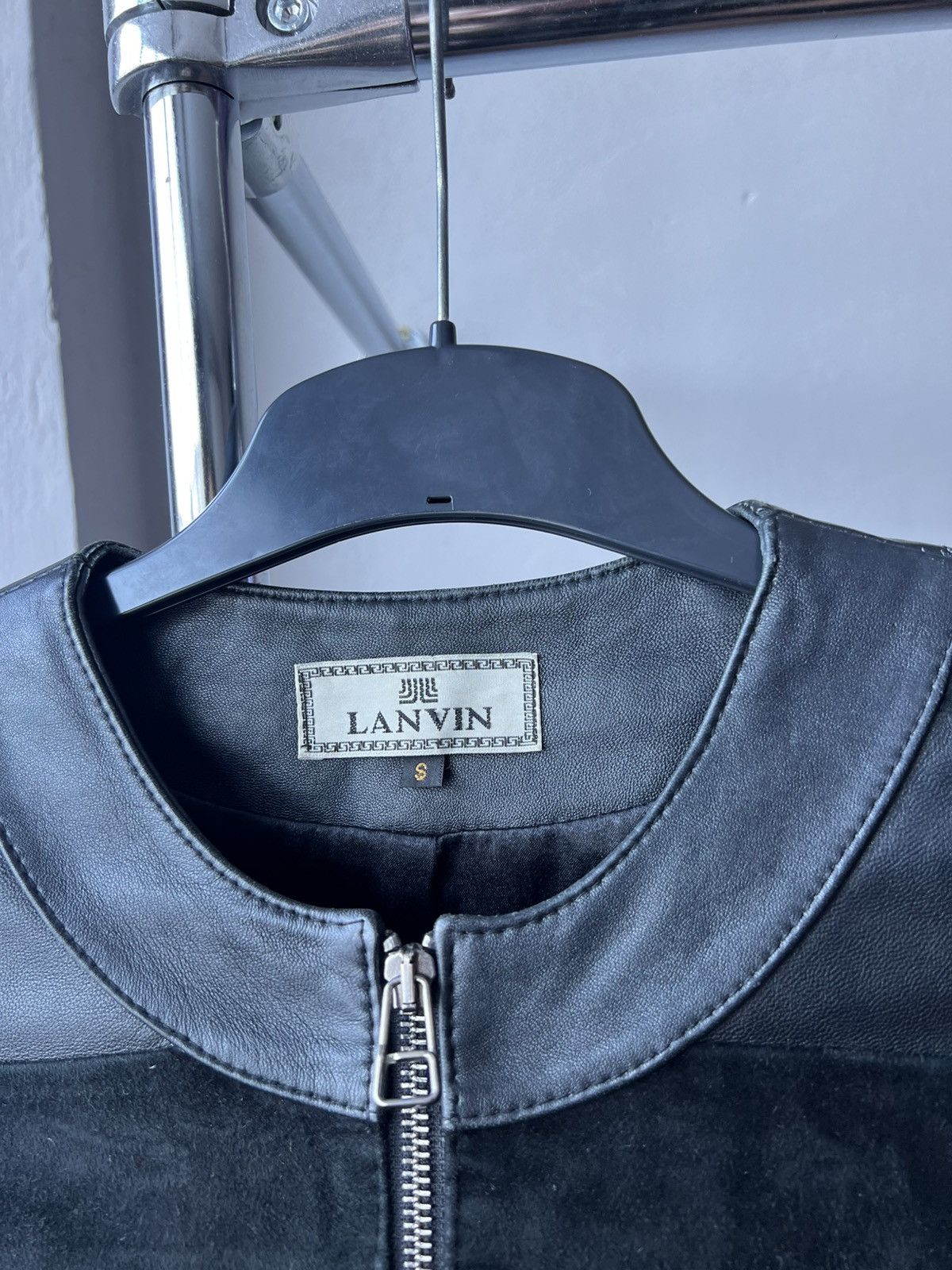 Lanvin AW 1990 RARE LANVIN ARCHIVAL BIKER LEATHER BLACK JACKET SZ S Size S / US 4 / IT 40 - 6 Thumbnail