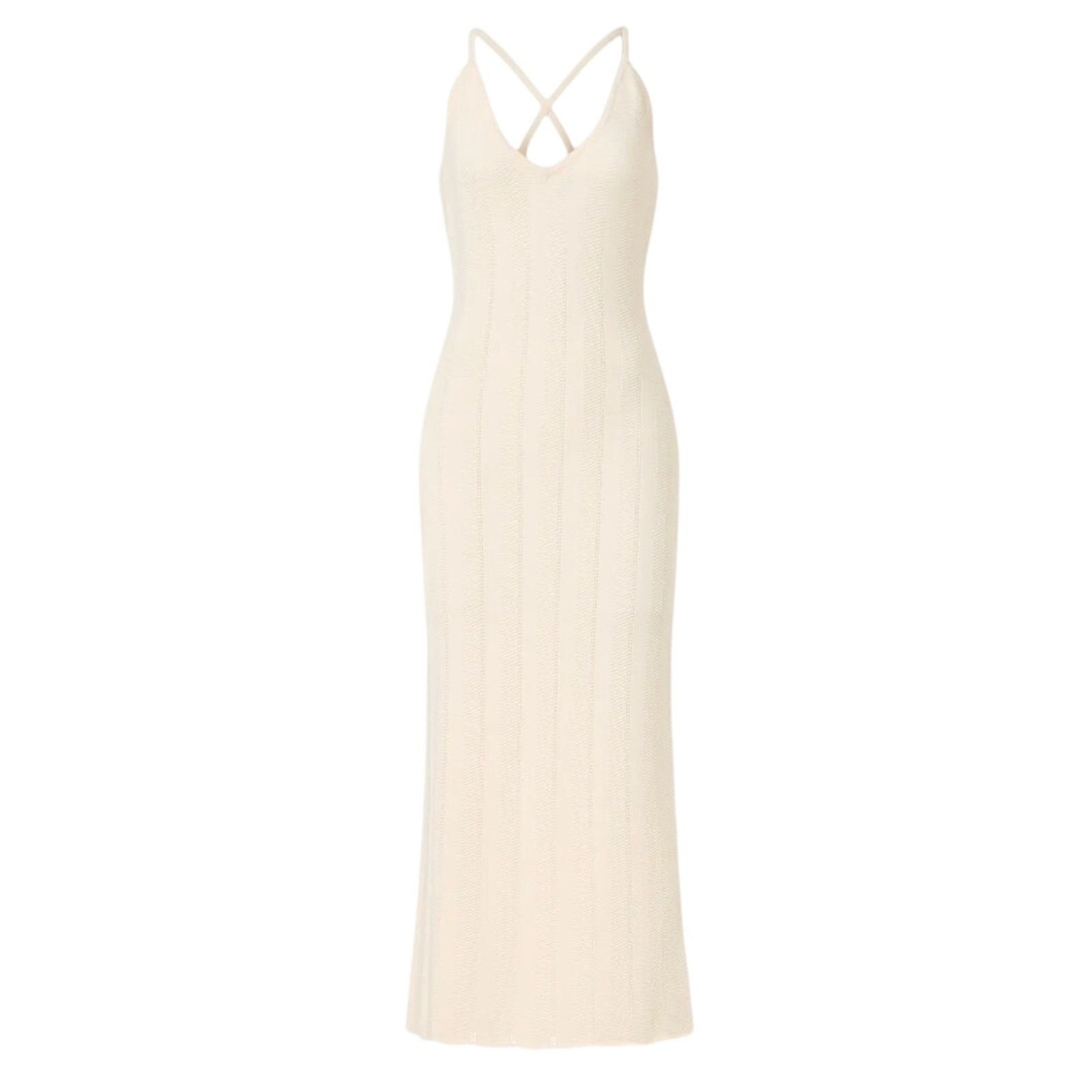 Ronny Kobo Ronny Kobo X RTR Crochet Knit Dress in White, Size M Size M / US 6-8 / IT 42-44 - 1 Thumbnail