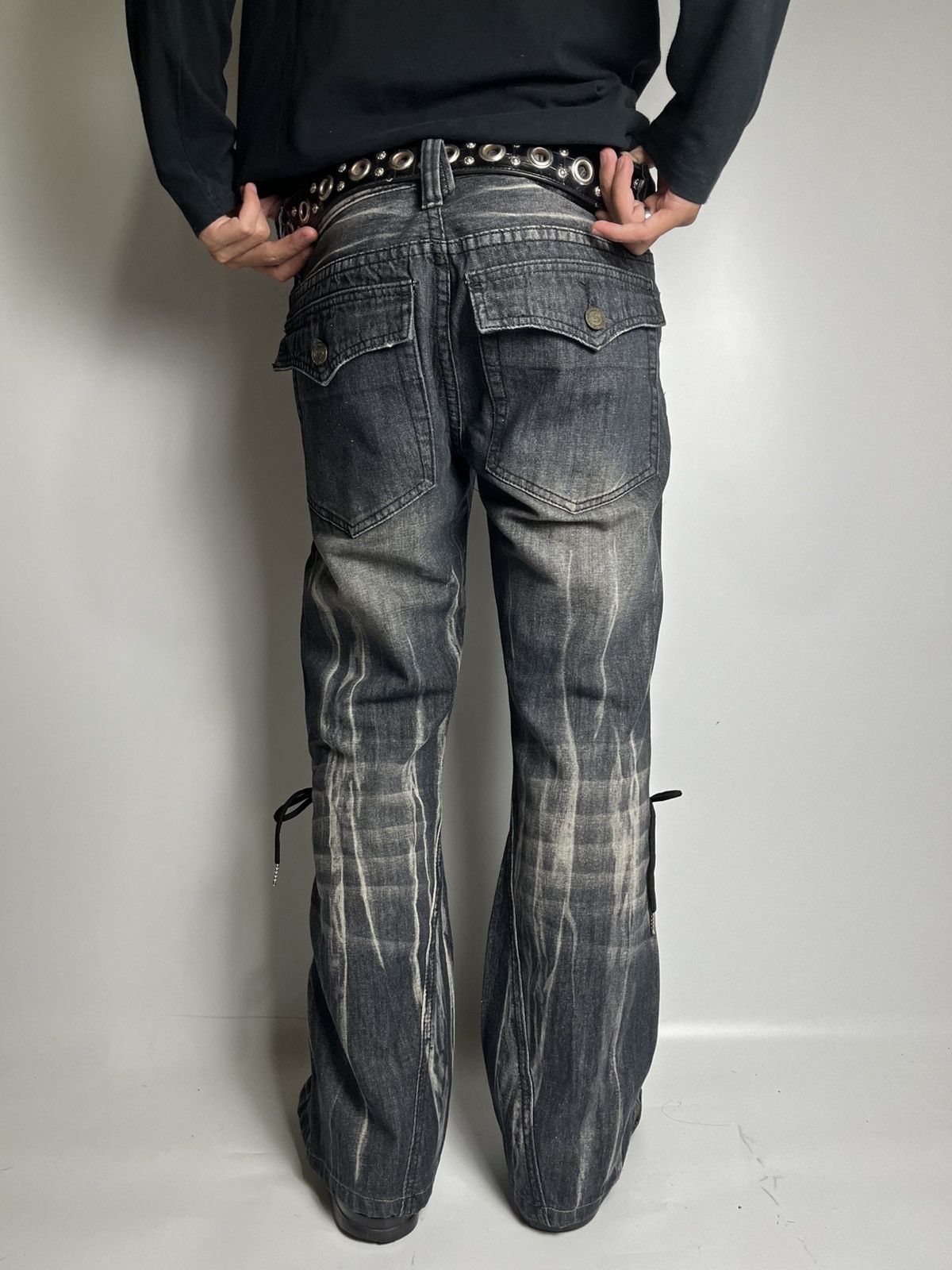 Isamu Katayama Backlash Lace up blackbaccara pant vkei style japanese brand Size US 30 / EU 46 - 3 Thumbnail